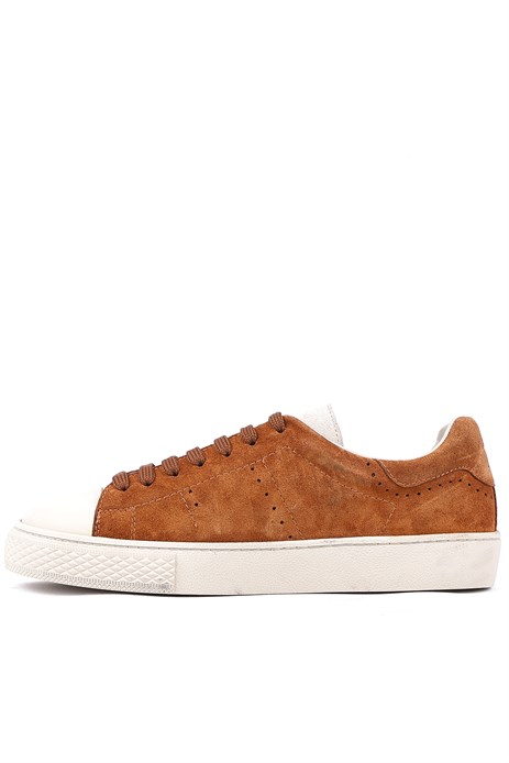 Shoetyle - Hakiki Süet Deri Taba Rengi Erkek Günlük Ayakkabı - 666-03-80
