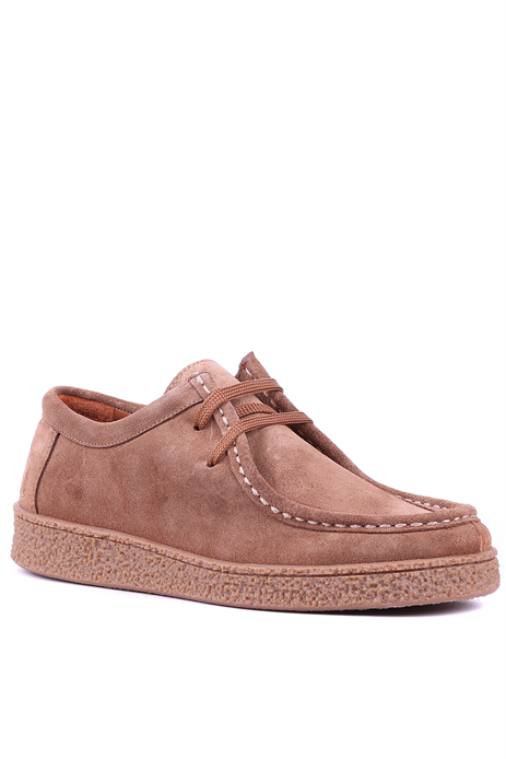 Shoetyle - Hakiki Süet Deri Taba Rengi Günlük Erkek Ayakkabı - 666-1414