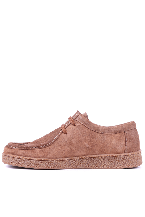 Shoetyle - Hakiki Süet Deri Taba Rengi Günlük Erkek Ayakkabı - 666-1414