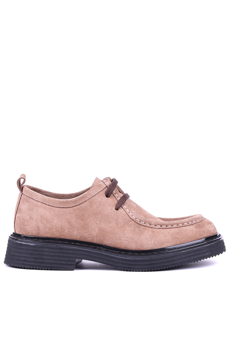 Shoetyle - Hakiki Süet Deri Vizon Rengi Erkek Günlük Ayakkabı - 666-5205