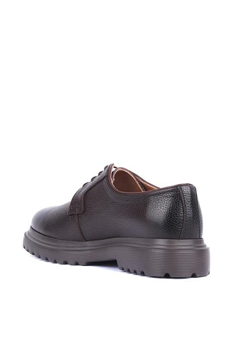 Shoetyle - Kahverengi Deri Bağcıklı Erkek Klasik Ayakkabı 250-2013