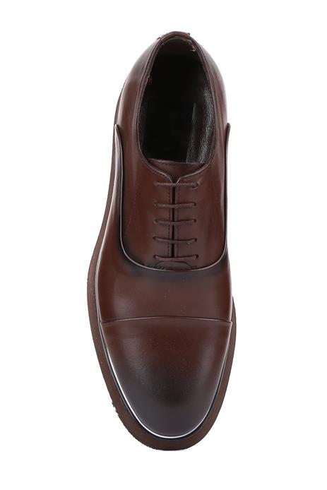 Shoetyle - Kahverengi Deri Bağcıklı Erkek Klasik Ayakkabı 250-2030