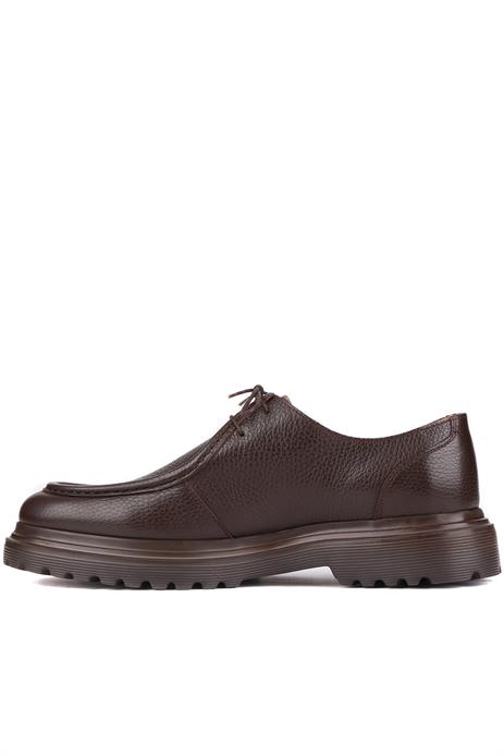 Shoetyle - Kahverengi Deri Bağcıklı Erkek Günlük Ayakkabı 250-1617