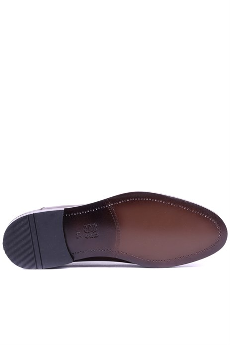 Shoetyle - Kahverengi Deri Bağcıklı Erkek Klasik Ayakkabı 250-2030