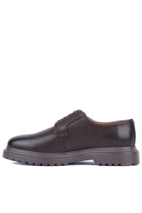 Shoetyle - Kahverengi Deri Bağcıklı Erkek Klasik Ayakkabı 250-2013