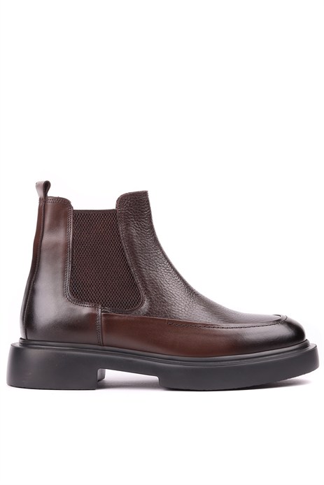 Shoetyle - Kahverengi Deri Erkek Chelsea Bot 250-1016-01