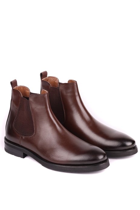 Shoetyle - Kahverengi Deri Erkek Chelsea Bot 250-201