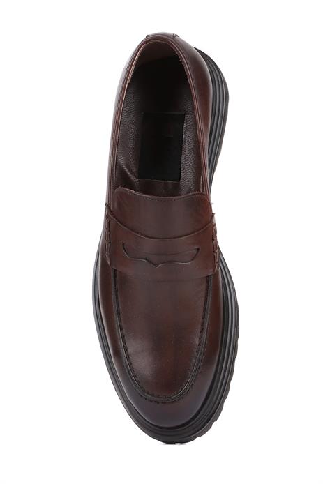 Shoetyle - Kahverengi Deri Erkek Klasik Ayakkabı 250-2371