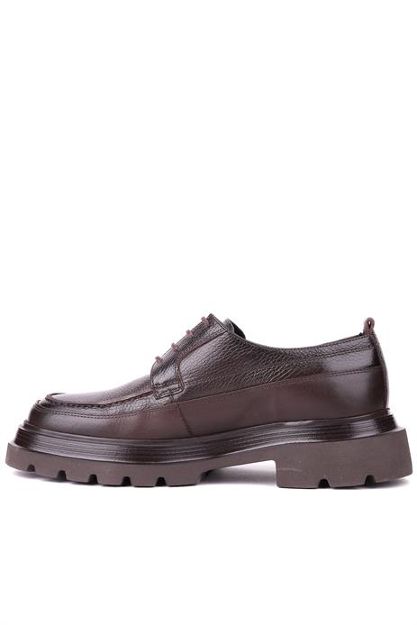 Shoetyle - Kahverengi Hakiki Deri Bağcıklı Günlük Erkek Ayakkabı 115-K609