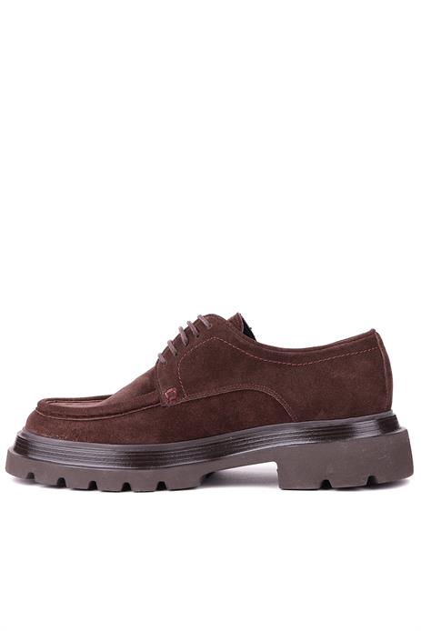 Shoetyle - Kahverengi Hakiki Süet Bağcıklı Günlük Erkek Ayakkabı 115-K432