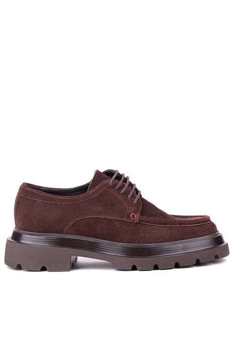 Shoetyle - Kahverengi Hakiki Süet Bağcıklı Günlük Erkek Ayakkabı 115-K432