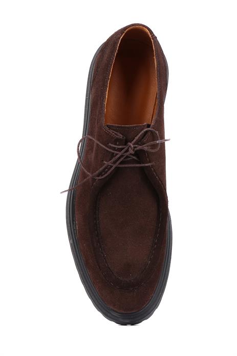 Shoetyle - Kahverengi Süet Deri Bağcıklı Erkek Günlük Ayakkabı 250-1617