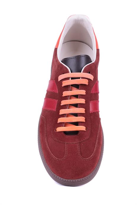 Shoetyle - Bordo Rengi Hakiki Süet Bağcıklı Erkek Sneaker 666-1077