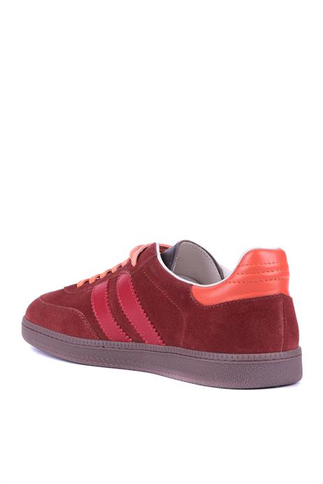 Shoetyle - Bordo Rengi Hakiki Süet Bağcıklı Erkek Sneaker 666-1077