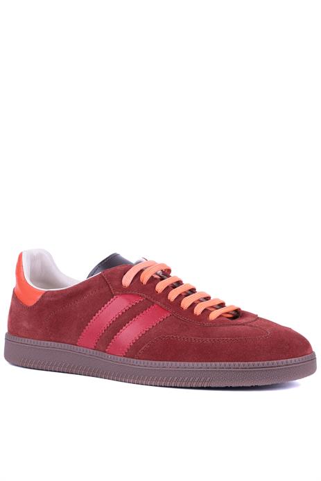 Shoetyle - Bordo Rengi Hakiki Süet Bağcıklı Erkek Sneaker 666-1077