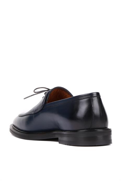 Shoetyle - Lacivert Deri Bağcıklı Erkek Klasik Ayakkabı 250-7511