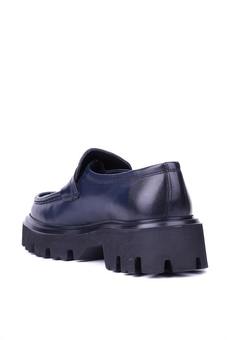 Shoetyle - Lacivert Hakiki Deri Erkek Loafer 115-K622