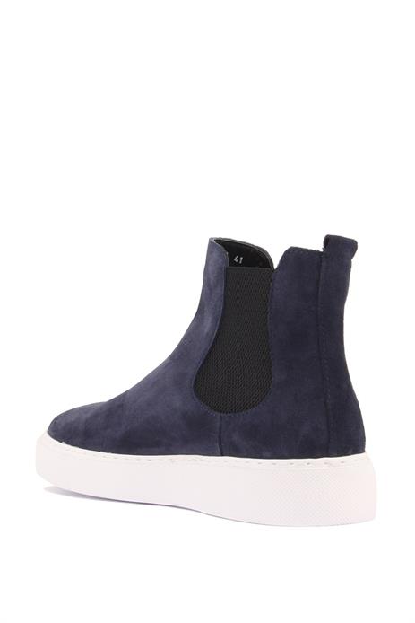 Shoetyle - Lacivert Hakiki Deri Süet Erkek Chelsea Bot   250-041 