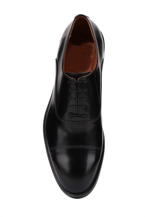 Shoetyle - Siyah Açma Deri Bağcıklı Erkek Klasik Ayakkabı 250-2030