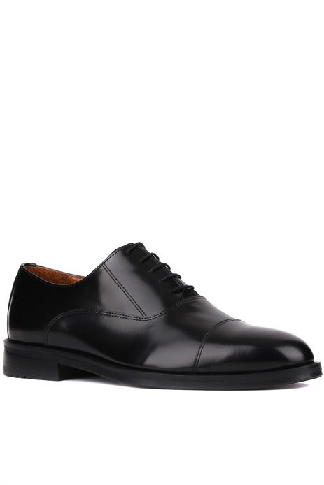 Shoetyle - Siyah Açma Deri Bağcıklı Erkek Klasik Ayakkabı 250-2030