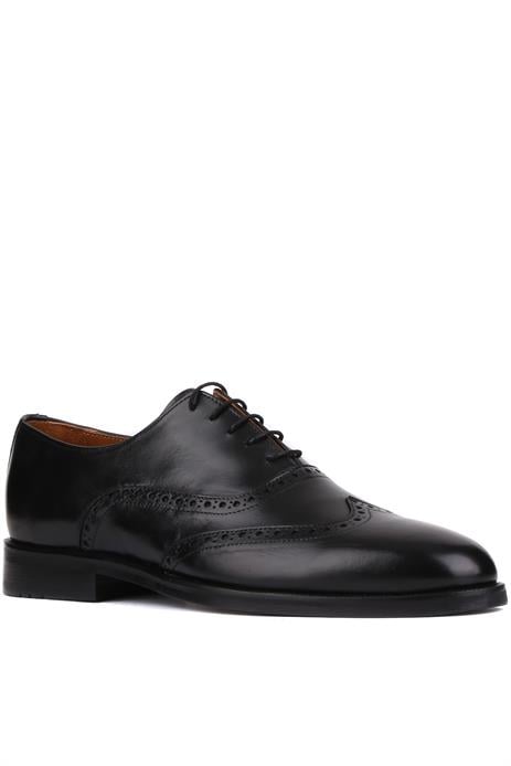 Shoetyle - Siyah Deri Bağcıklı Erkek Klasik Ayakkabı 250-450