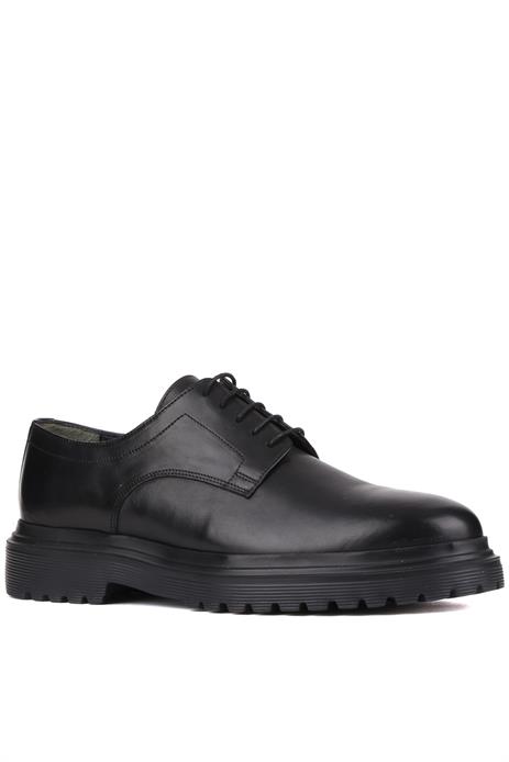 Shoetyle - Siyah Deri Bağcıklı Erkek Klasik Ayakkabı 250-2013