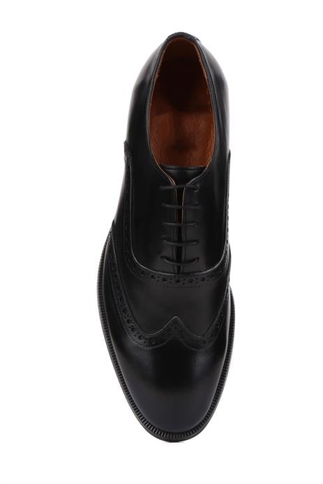 Shoetyle - Siyah Deri Bağcıklı Erkek Klasik Ayakkabı 250-450