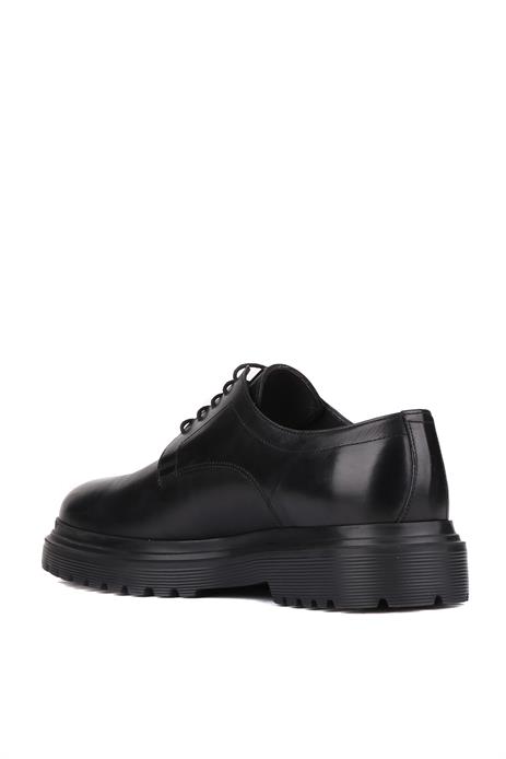 Shoetyle - Siyah Deri Bağcıklı Erkek Klasik Ayakkabı 250-2013
