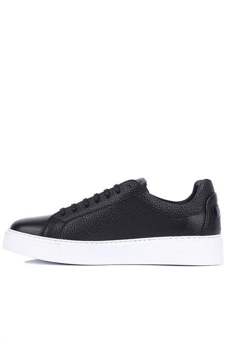 Shoetyle - Siyah Deri Bağcıklı Erkek Sneaker 250-1400