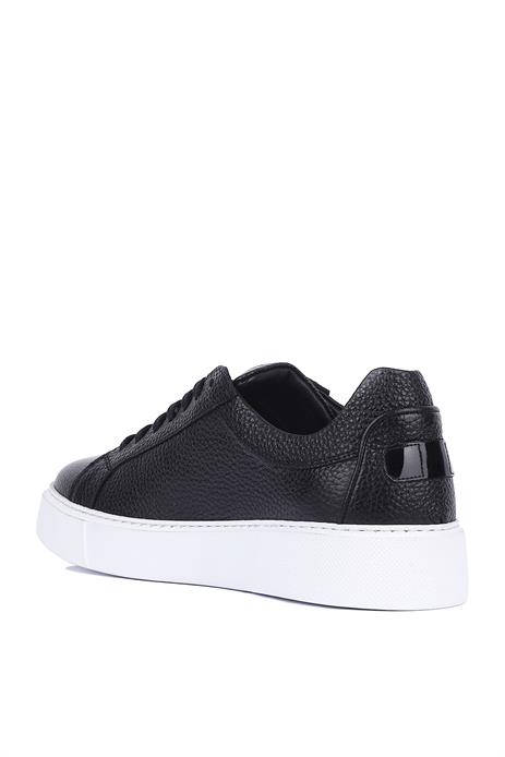 Shoetyle - Siyah Deri Bağcıklı Erkek Sneaker 250-1400
