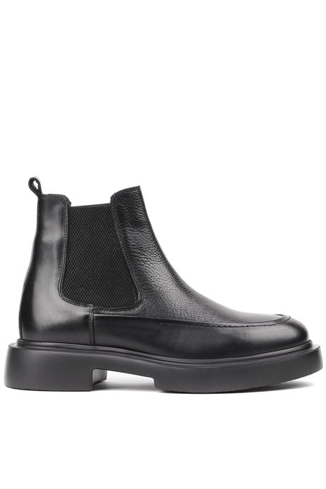 Shoetyle - Siyah Deri Erkek Chelsea Bot 250-1016-01