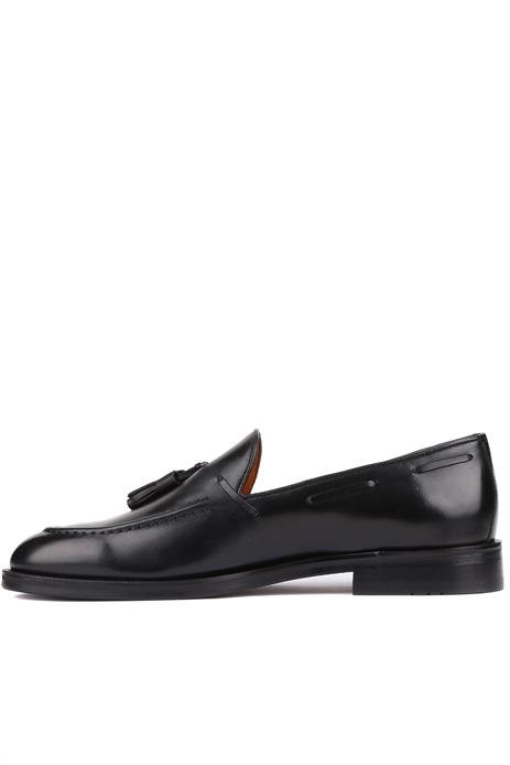 Shoetyle - Siyah Deri Püsküllü Erkek Klasik Ayakkabı 250-7951