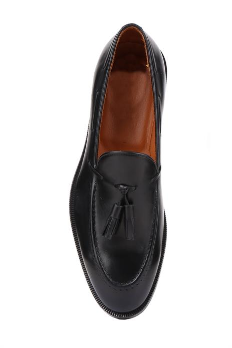 Shoetyle - Siyah Deri Püsküllü Erkek Klasik Ayakkabı 250-7951