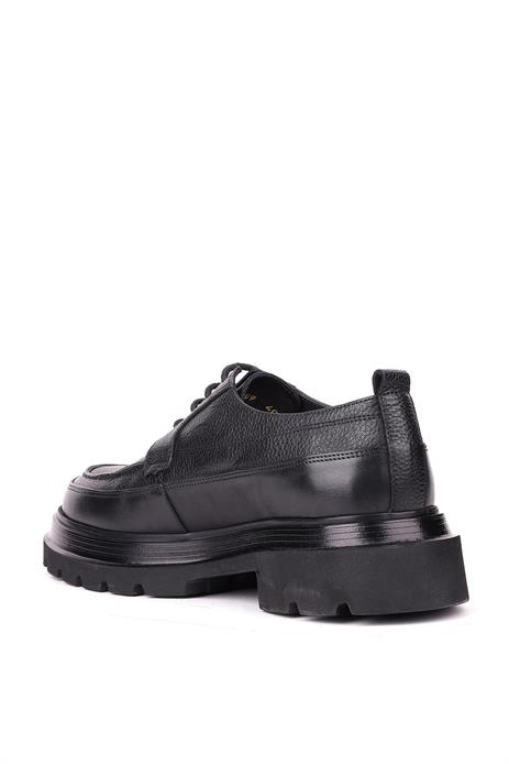 Shoetyle - Siyah Hakiki Deri Bağcıklı Günlük Erkek Ayakkabı 115-K609
