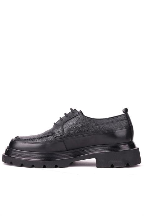 Shoetyle - Siyah Hakiki Deri Bağcıklı Günlük Erkek Ayakkabı 115-K609