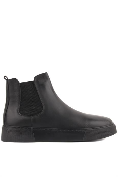 Shoetyle - Siyah Hakiki Deri Erkek Chelsea Bot - Siyah Taban -  250-041 