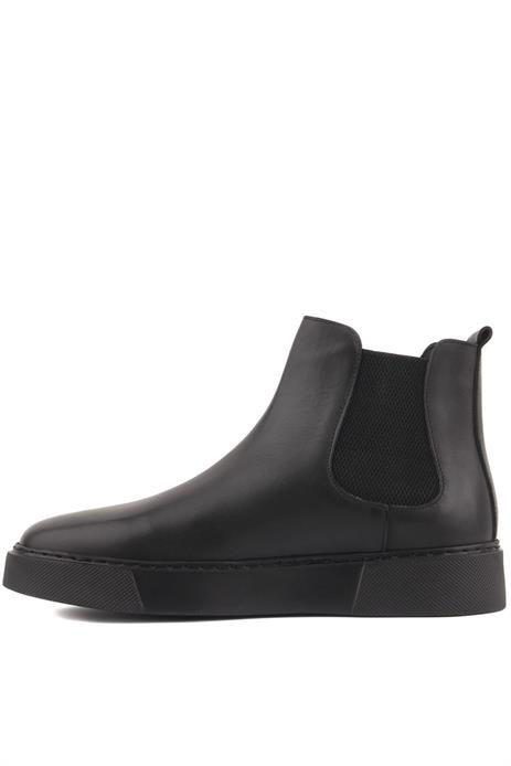 Shoetyle - Siyah Hakiki Deri Erkek Chelsea Bot - Siyah Taban -  250-041 