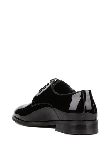 Shoetyle - Siyah Rugan Deri Bağcıklı Erkek Klasik Ayakkabı 250-2239