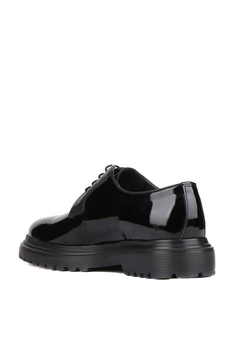 Shoetyle - Siyah Rugan Deri Bağcıklı Erkek Klasik Ayakkabı 250-2013