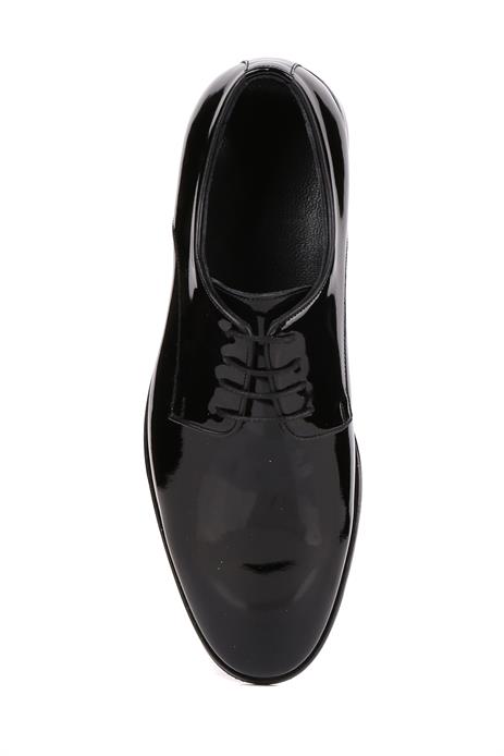 Shoetyle - Siyah Rugan Deri Bağcıklı Erkek Klasik Ayakkabı 250-2239