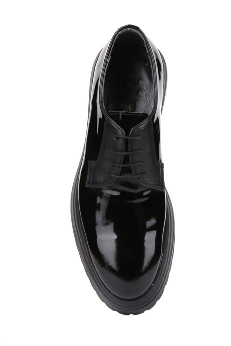 Shoetyle - Siyah Rugan Deri Bağcıklı Erkek Klasik Ayakkabı 250-2013