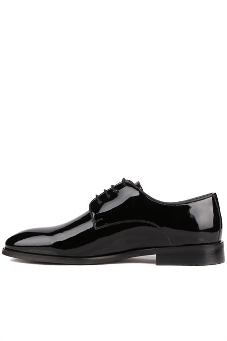 Shoetyle - Siyah Rugan Deri Bağcıklı Erkek Klasik Ayakkabı 250-2239