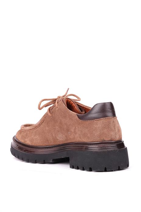 Shoetyle - Tarçın Hakiki Süet Bağcıklı Günlük Erkek Ayakkabı 115-K600 