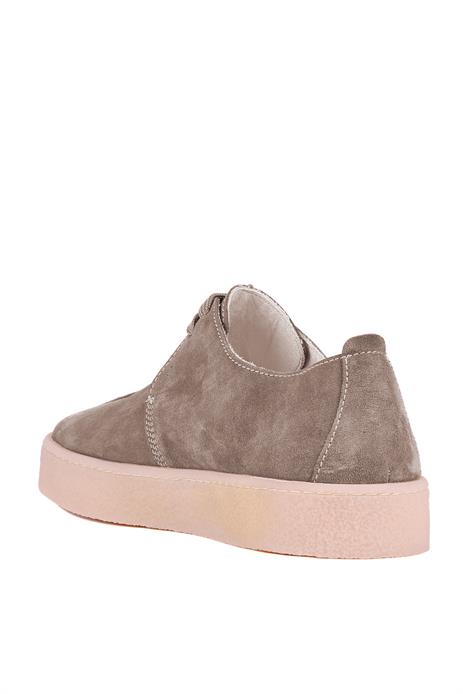 Shoetyle - Gri Hakiki Süet Bağcıklı Erkek Günlük Ayakkabı 666-21
