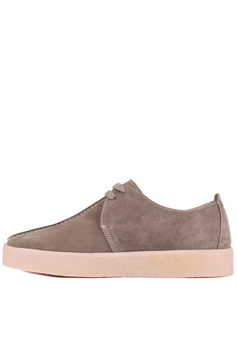 Shoetyle - Gri Hakiki Süet Bağcıklı Erkek Günlük Ayakkabı 666-21