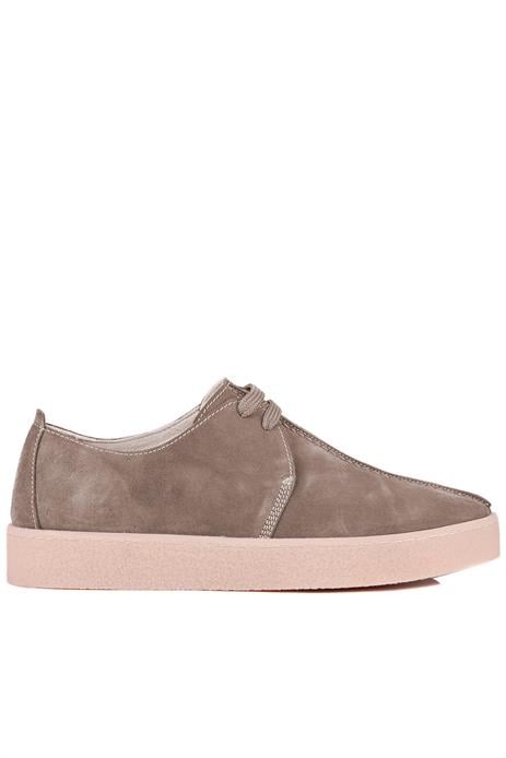 Shoetyle - Gri Hakiki Süet Bağcıklı Erkek Günlük Ayakkabı 666-21