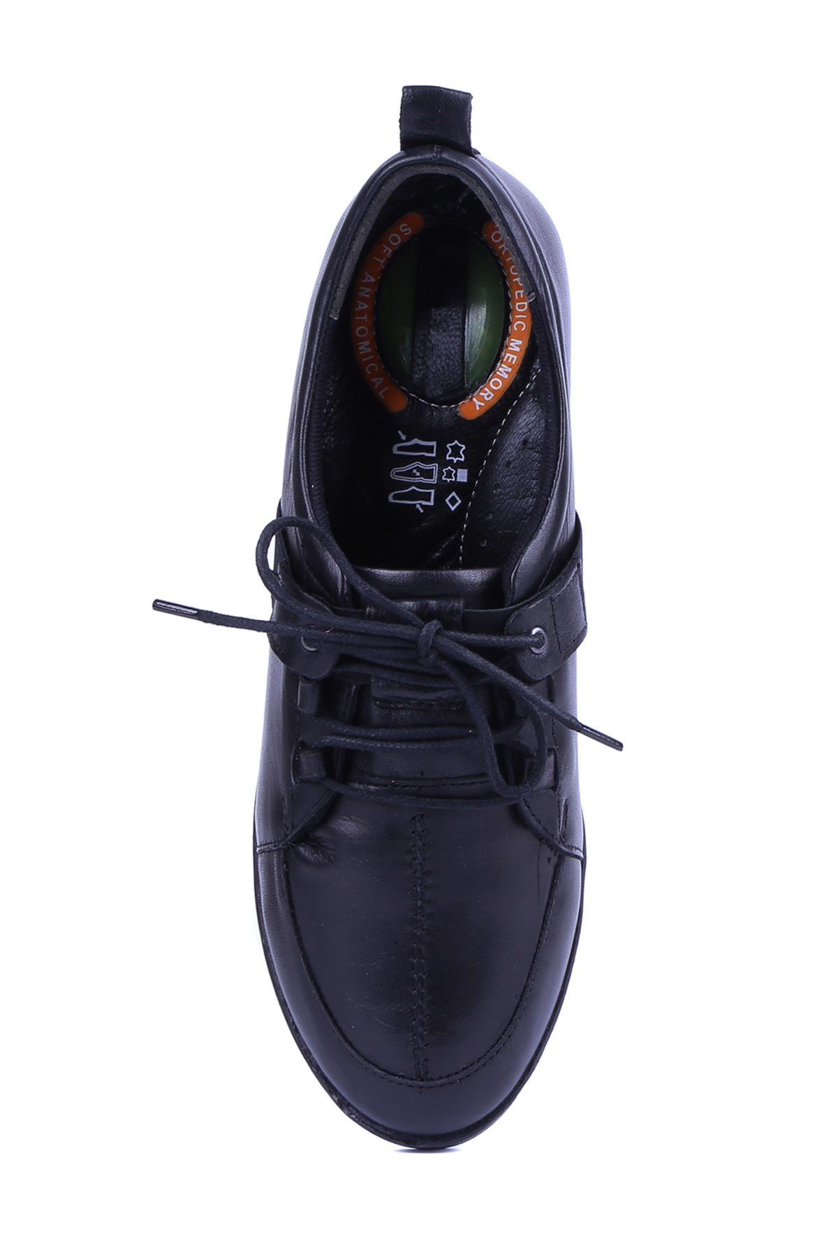 Shoetyle - Siyah Hakiki Deri Kadın Günlük Ayakkabı - M.K.02.22K.00007|915