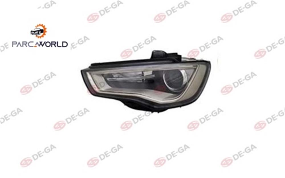Audı A3 Ön Far Elektrik Motorlu Siyah Ledlı Xentıp Sol 2013-2016