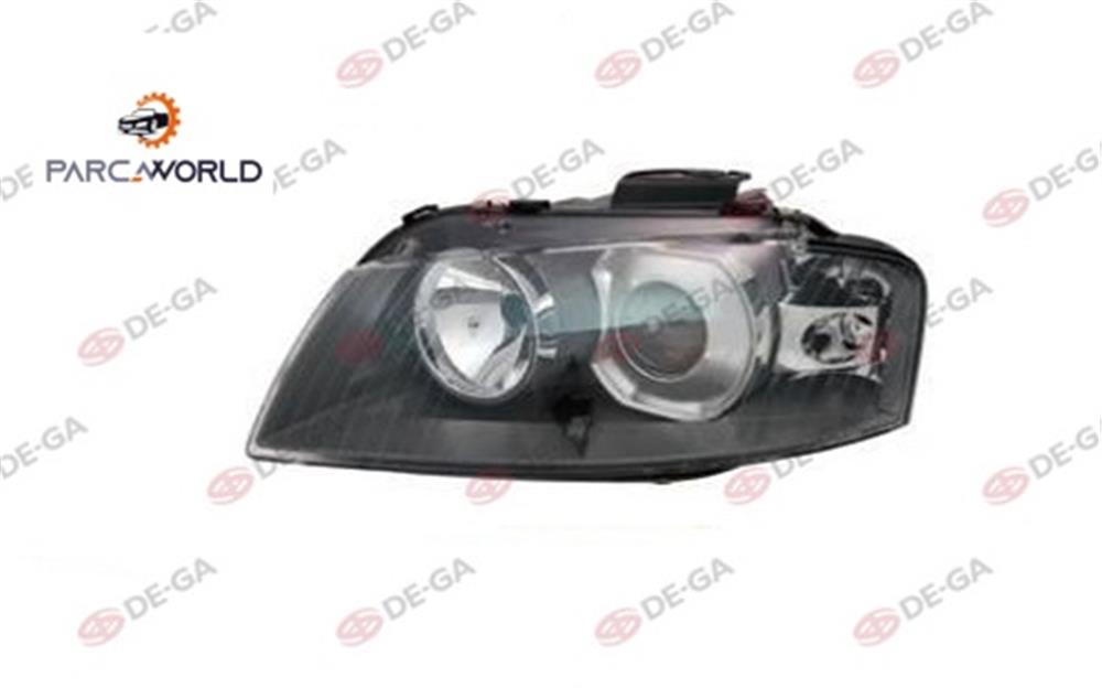 Audı A3 Ön Far Elmotormerceklı Sol 2003-2008