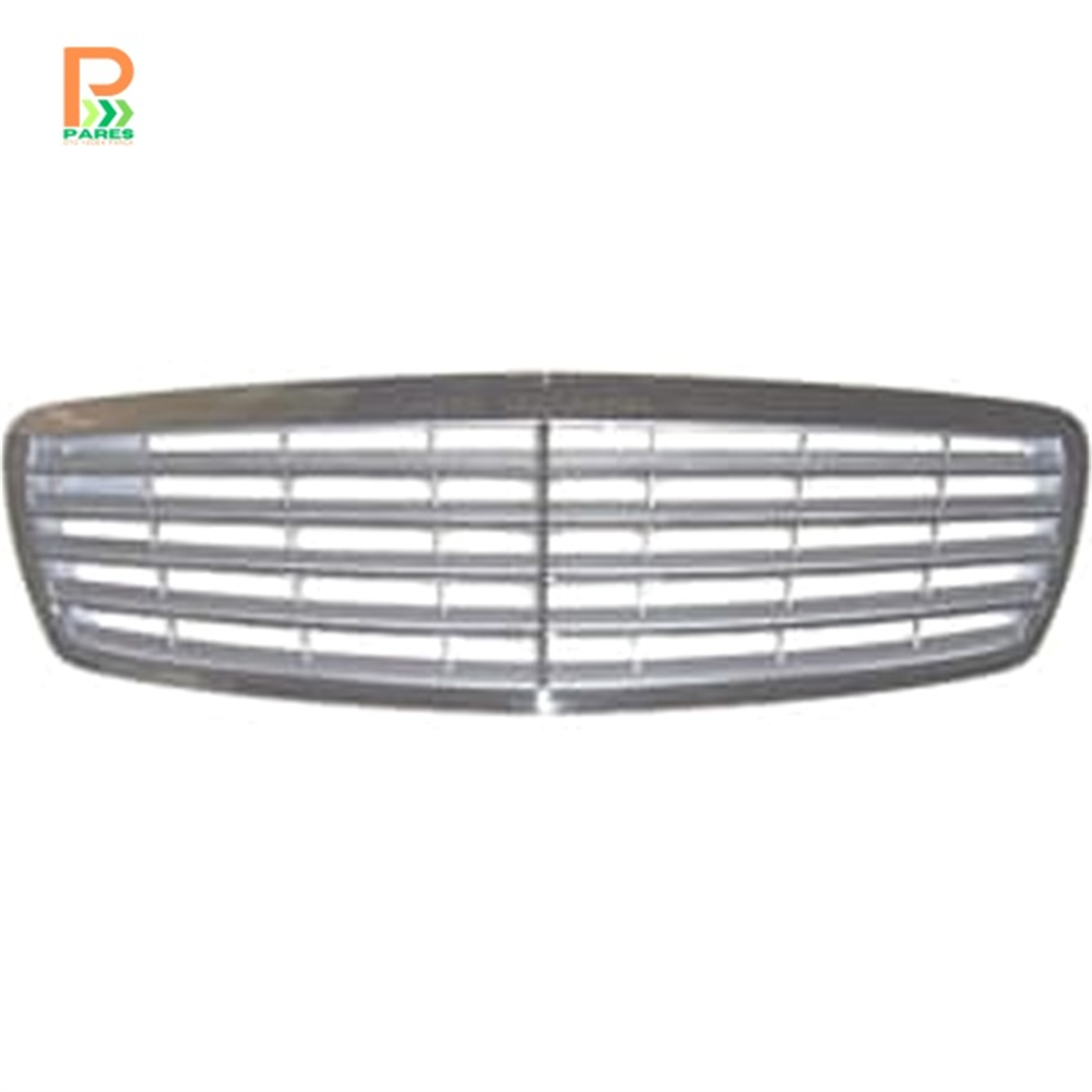 MERCEDES E CLASS- W211- 03/06; ÖN PANJUR NİKELAJ ÇERÇEVE/İÇ PETEK GÜMÜŞ (9ÇITALI)(ELEGANCE)